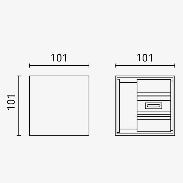 LED Wall Light, Grey, Square, Adjustable Beam, 12W, Warm Light — image 6