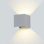 LED Wall Light, Grey, Square, Adjustable Beam, 12W, Warm Light — image 4