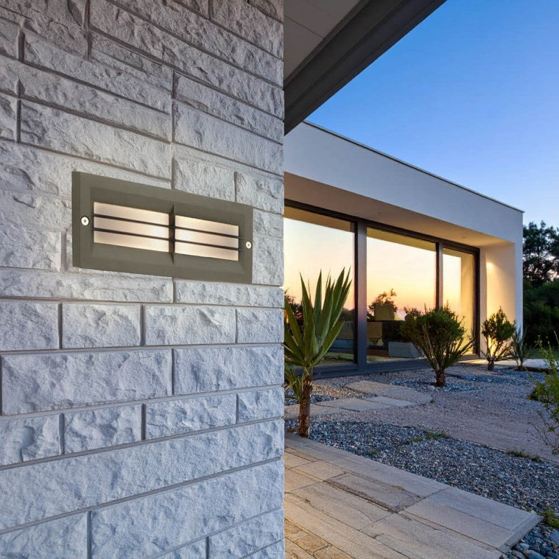 LED Wall Lamp, Grey, Grid — image 4