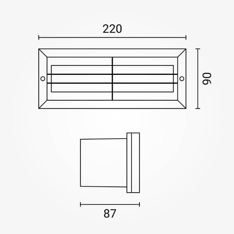 LED Wall Lamp, Grey, Grid — image 5