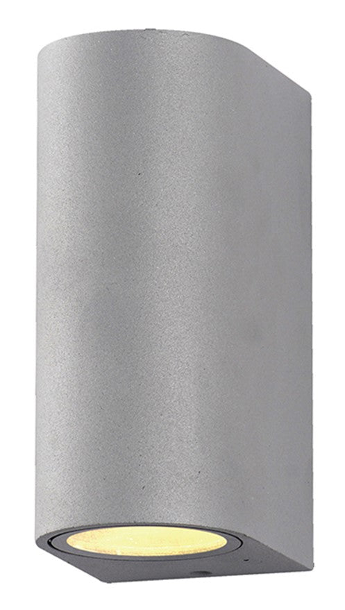 LED Wall Lamp, Silver, Cylinder, 2 Sockets, Max 35W — image 1