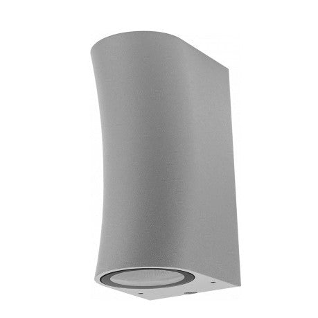 LED Wall Lamp, Silver, Curved Cylinder, 2 Sockets, Max 35W — image 2