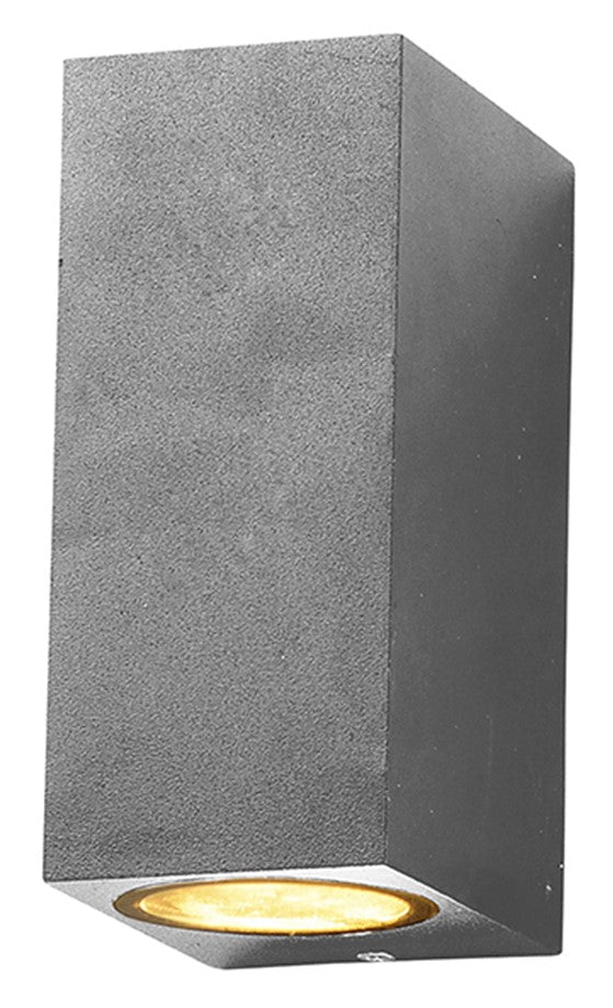 LED Wall Lamp, Silver, Rectangular, 2 Sockets, Max 35W — image 1