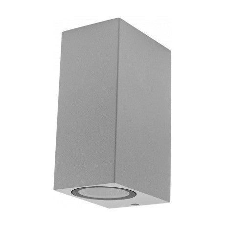 LED Wall Lamp, Silver, Rectangular, 2 Sockets, Max 35W — image 2