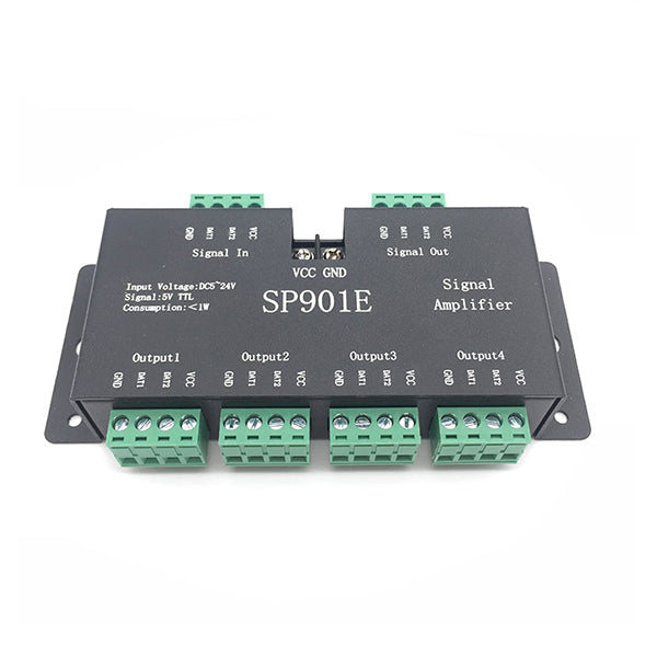 LED SPI Amplifier SP901E, 5-24V, 2x4 Groups — image 1