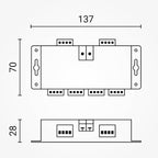 LED SPI Amplifier SP901E, 5-24V, 2x4 Groups — image 4