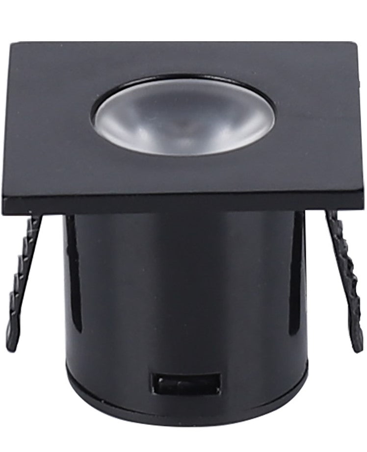 LED Cabinet Light, Square, Black, 1W, Warm Light — image 1