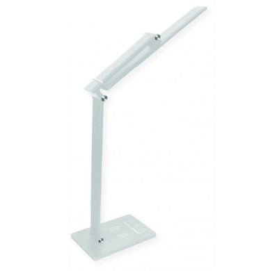 LED Desk Lamp, 7W, Wireless Charging, White Body, CCT Light — image 1