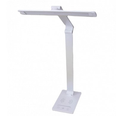 LED Desk Lamp, 7W, Wireless Charging, White Body, CCT Light — image 2