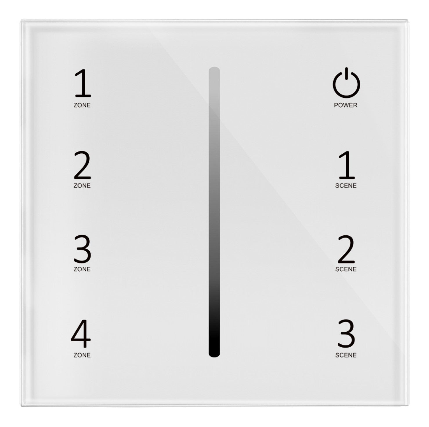 LED Dimmer Wall Console, 4 Zones, 3 Scenes, Sensor, White — image 1