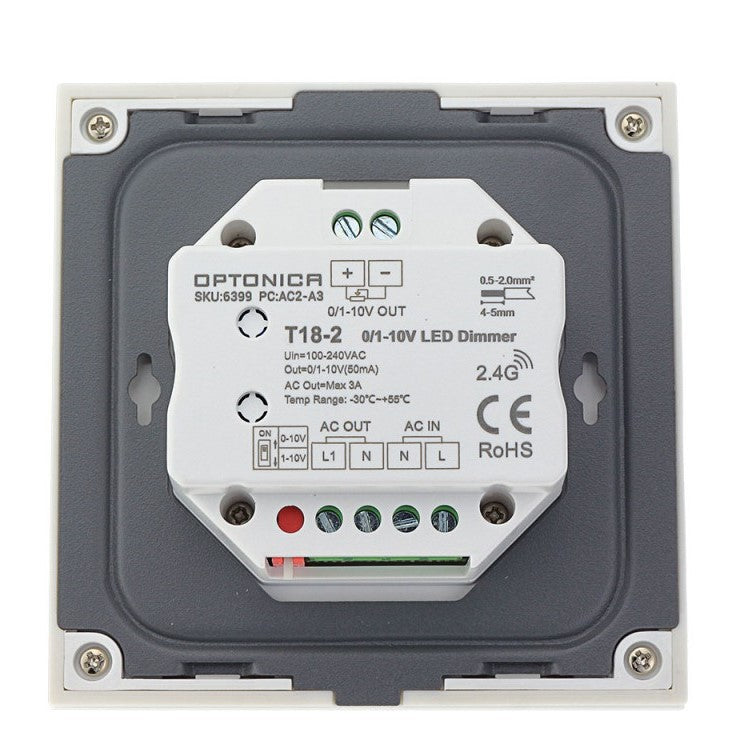 LED Dimmer Wall Console, Rotary, White, 5 Years Warranty — image 3