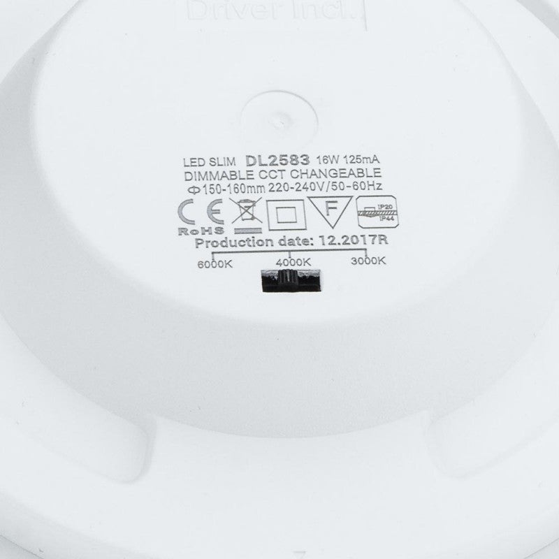 LED Slim Downlight, 12W, Dimmable, CCT 3000K-6000K — image 3