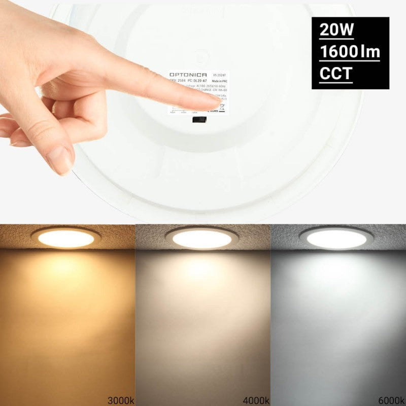LED Slim Downlight, 20W, Dimmable, CCT 3000K-6000K — image 5