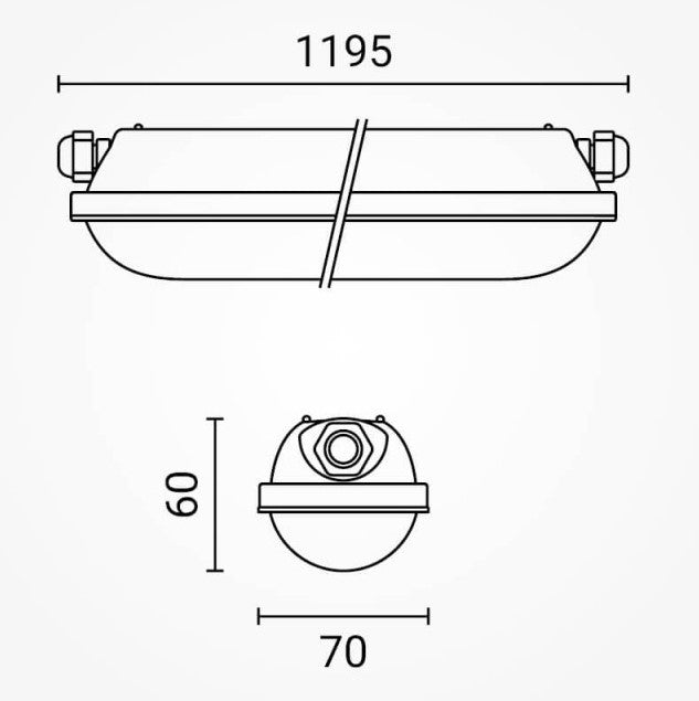 LED Waterproof Fixture, 40W, 120cm, Linkable, Neutral Light — image 5