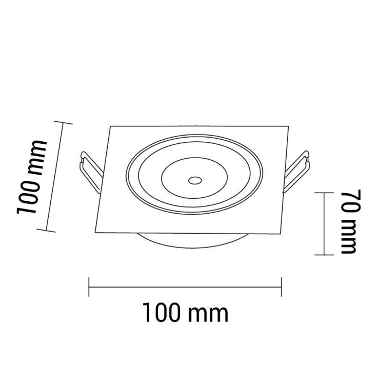 LED Downlight, Square, Build-In, 8W, Warm Light — image 3