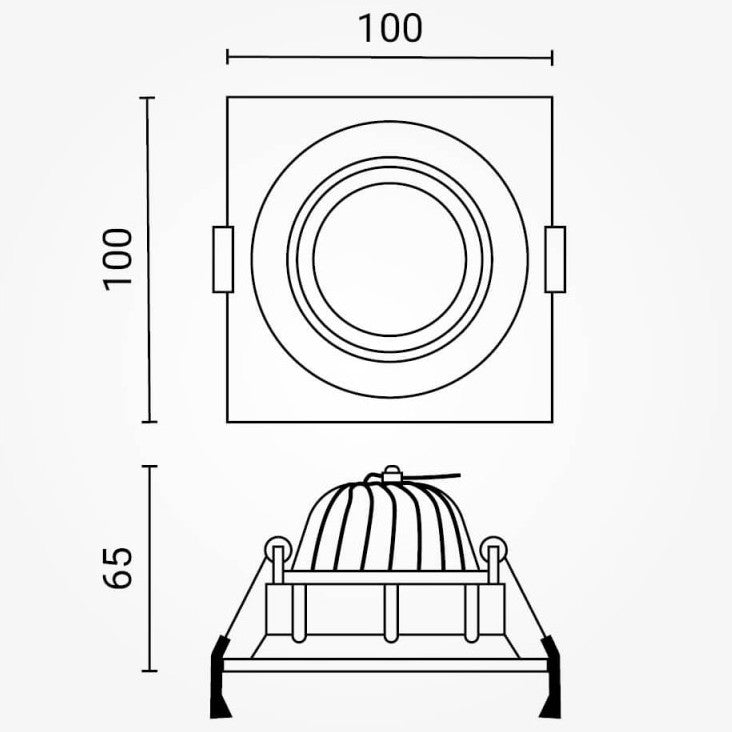 LED Downlight, Square, Build-In, 8W, Warm Light — image 4