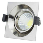 LED Downlight, Square, Build-In, Inox, 8W, White Light — image 1