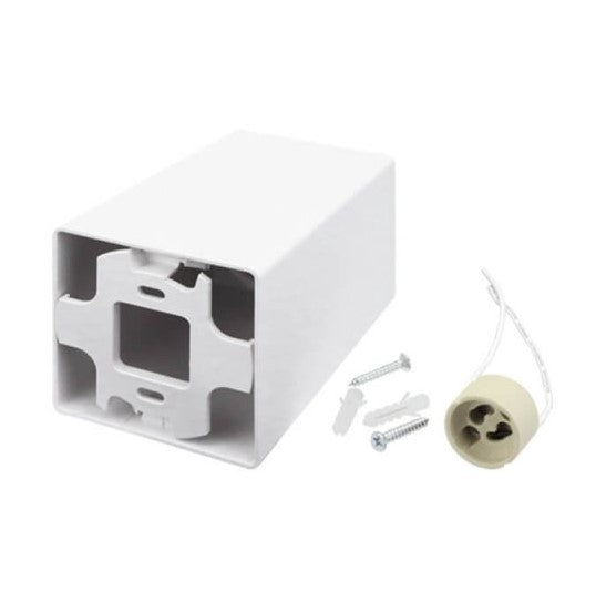 LED Spotlight Fixture, 10W, Square, Plastic, White — image 3