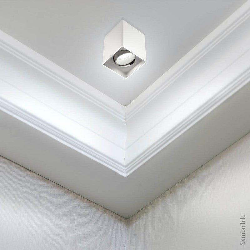 LED Spotlight Fixture, 10W, Square, Plastic, White — image 4