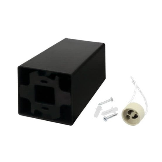 LED Spotlight Fixture, 10W, Square, Plastic, Black — image 3