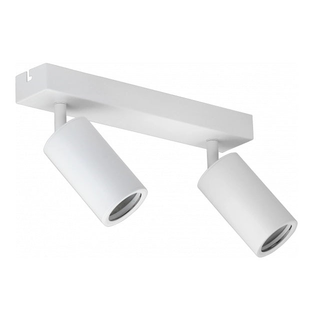 LED Spotlight Fixture, Two Heads, White — image 2