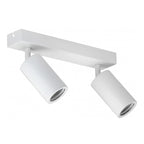 LED Spotlight Fixture, Two Heads, White — image 2