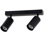 LED Spotlight Fixture, Two Heads, Black — image 1