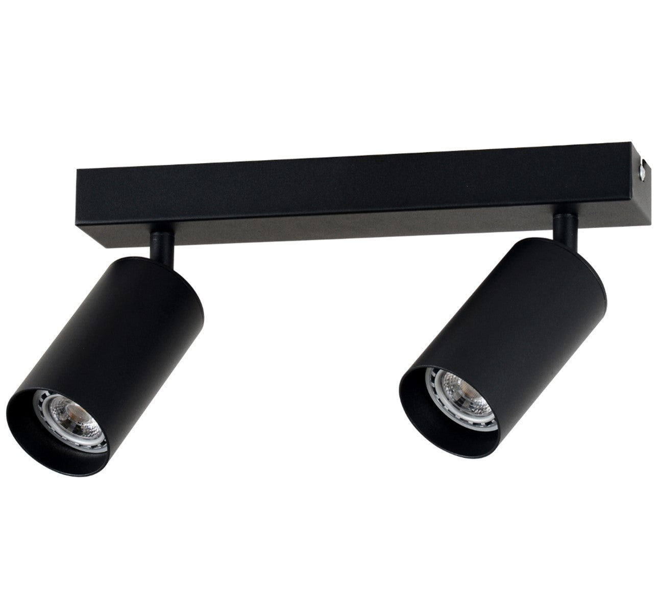 LED Spotlight Fixture, Two Heads, Black — image 1