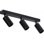 LED Spotlight Fixture, Three Heads, Black — image 2