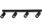 LED Spotlight Fixture, Four Heads, Black — image 1