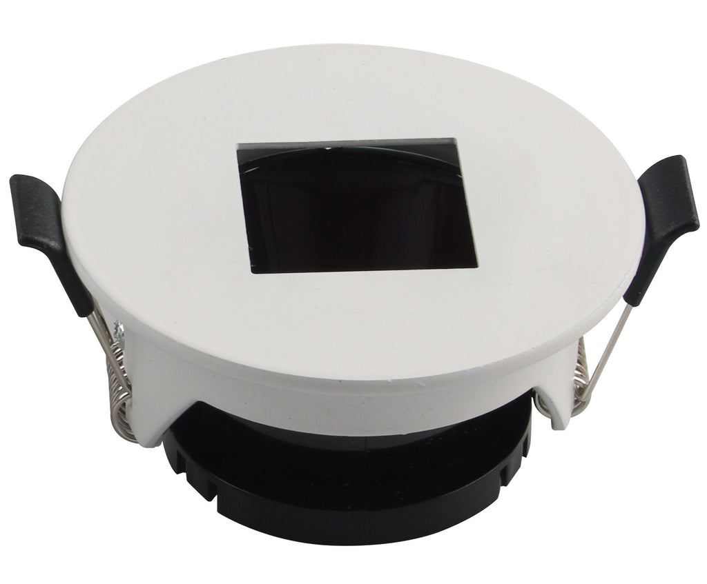 LED Spotlight Fixture, Round, White, Square — image 1