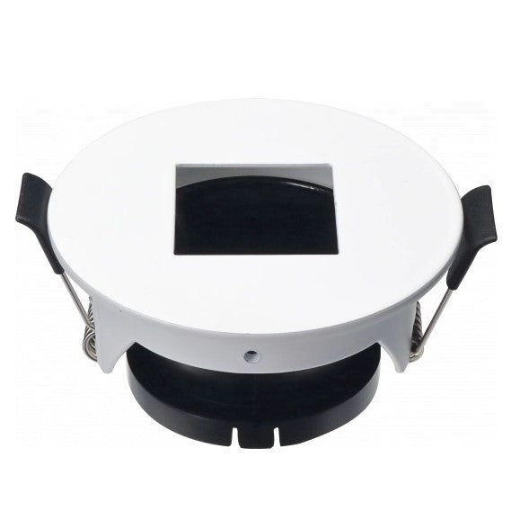 LED Spotlight Fixture, Round, White, Square — image 2