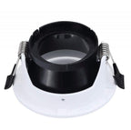 LED Spotlight Fixture, Round, White, Square — image 3