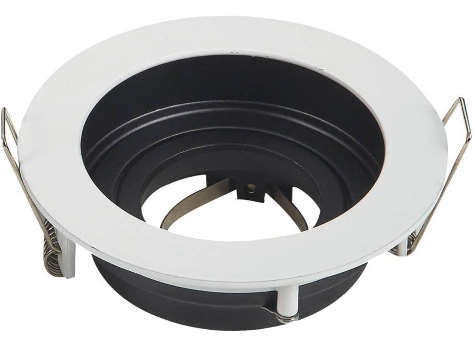 LED Spotlight Fixture, Round, White/Black, Round — image 1