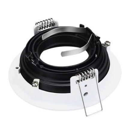 LED Spotlight Fixture, Round, White/Black, Round — image 2