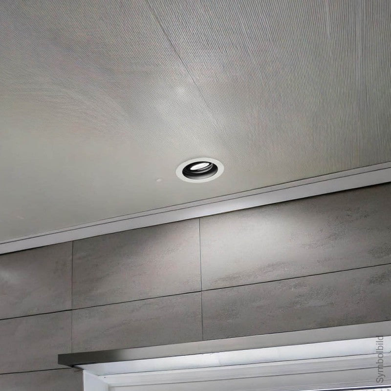 LED Spotlight Fixture, Round, White/Black, Round — image 3