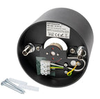 LED Spotlight Fixture, Round, Black — image 4
