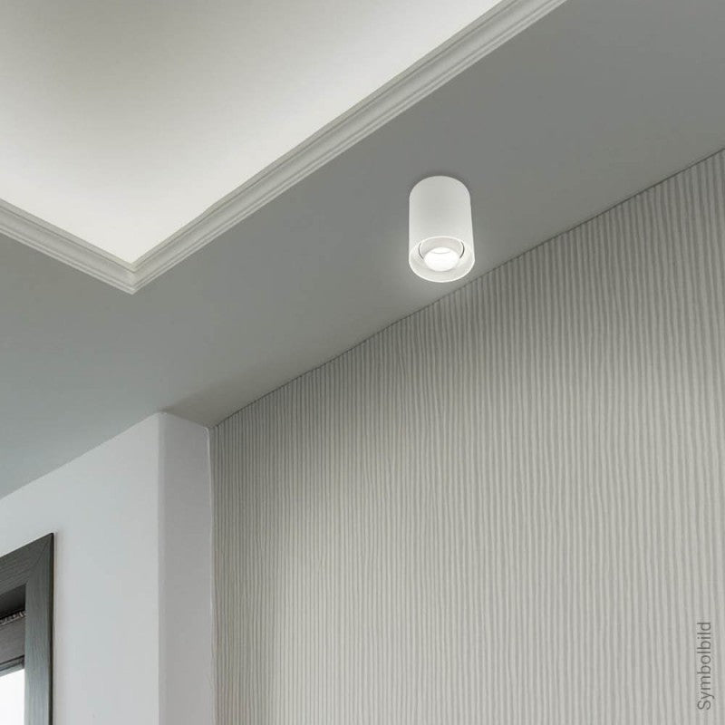 LED Spotlight Fixture, Round, Plastic, White — image 4