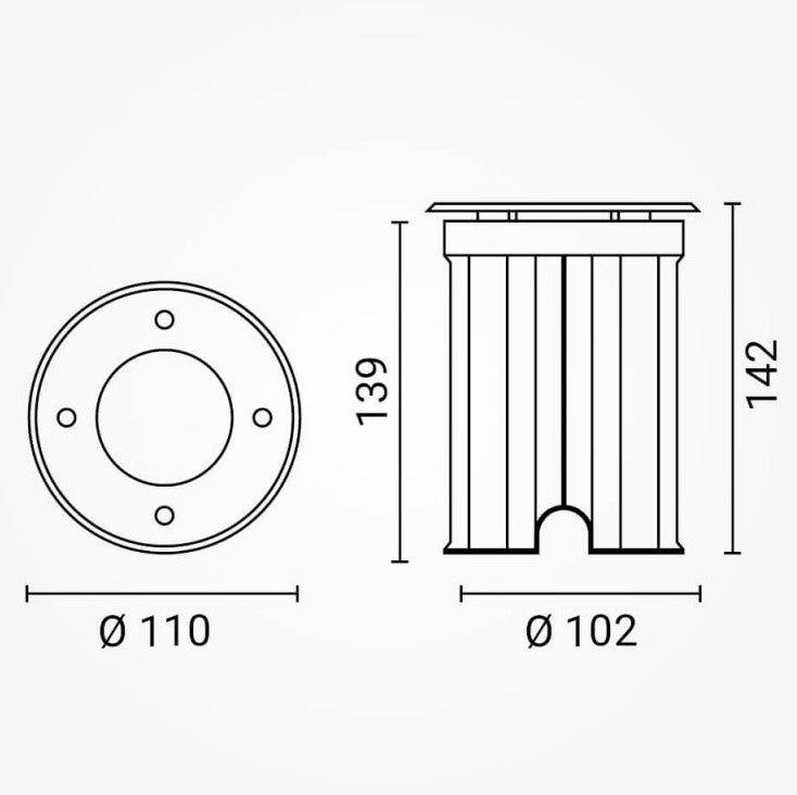 LED Outdoor Built-in Spotlight, Round, GU10 — image 6