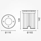 LED Outdoor Built-in Spotlight, Round, GU10 — image 6