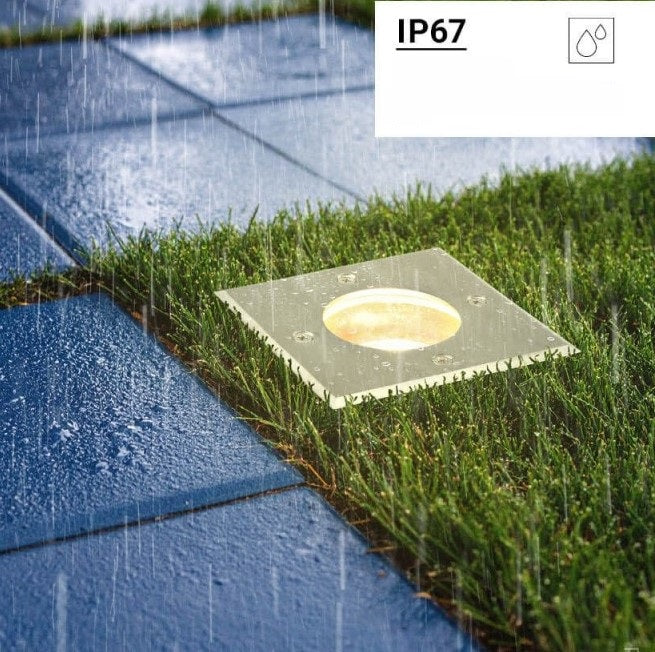 LED Outdoor Built-in Spotlight, Square, GU10 — image 5