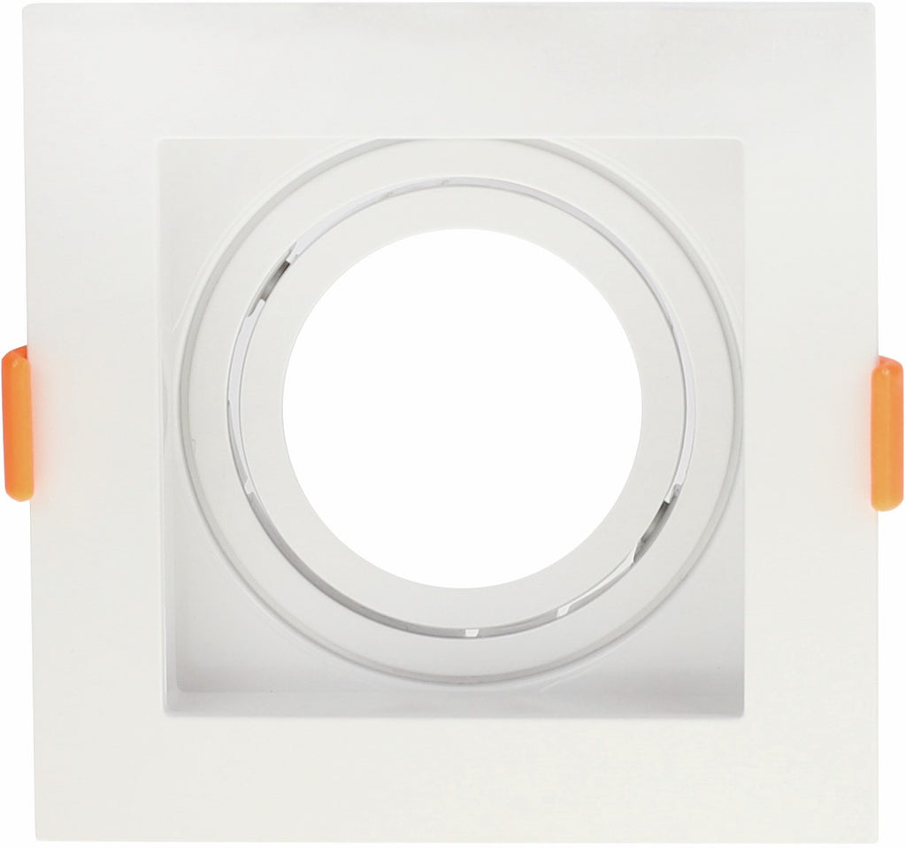 LED Spotlight Fixture, Square, White, Square — image 1