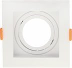 LED Spotlight Fixture, Square, White, Square — image 1