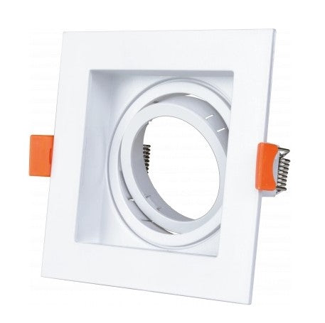 LED Spotlight Fixture, Square, White, Square — image 2
