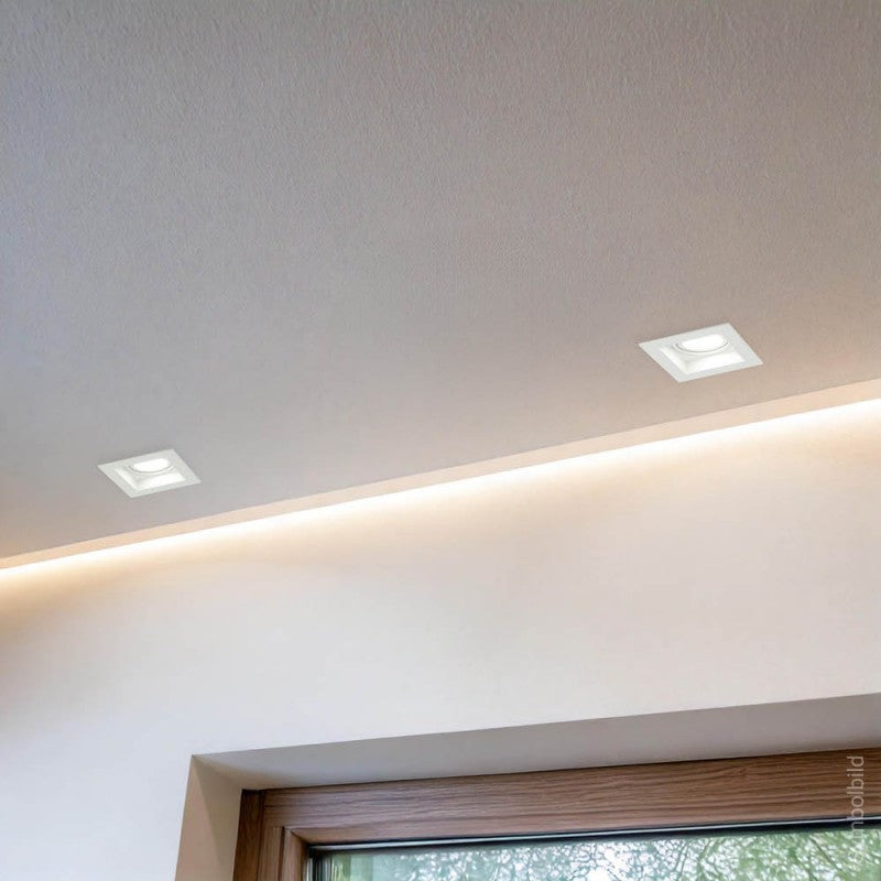 LED Spotlight Fixture, Square, White, Square — image 4