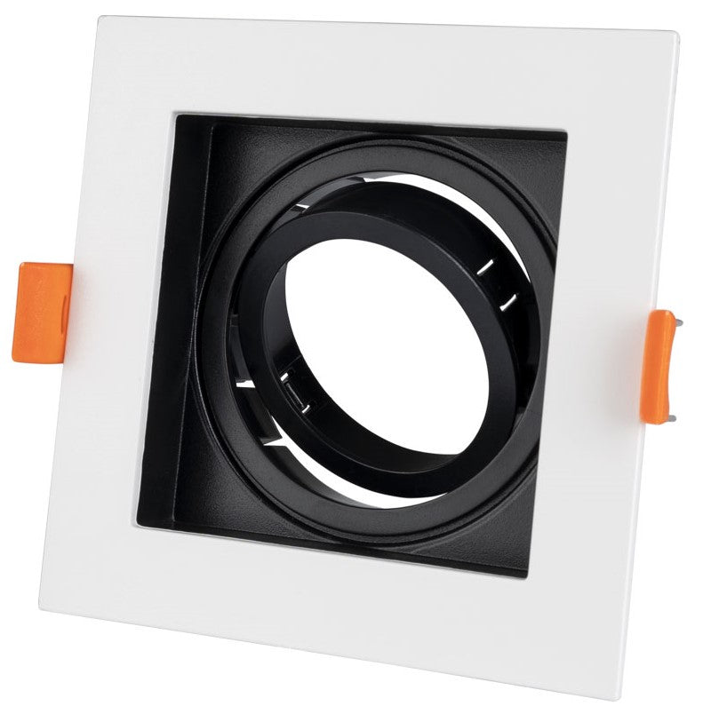 LED Spotlight Fixture, Square, White/Black, Square — image 2