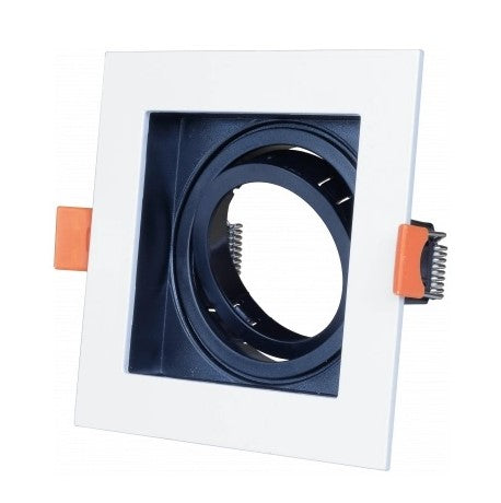 LED Spotlight Fixture, Square, White/Black, Square — image 3