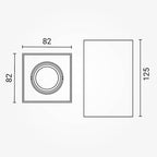 LED Spotlight Fixture, Square, Plastic, White — image 6