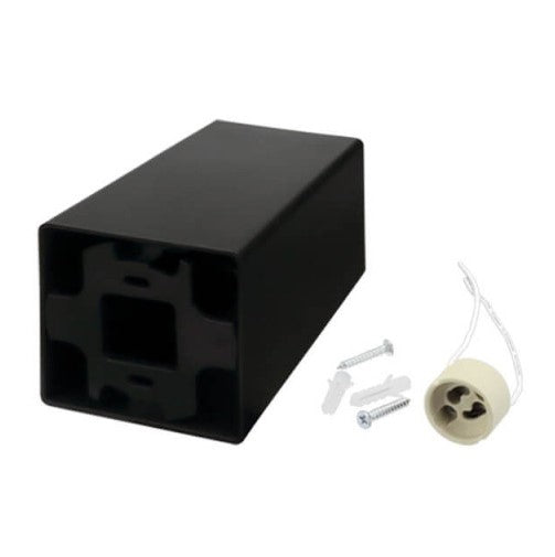 LED Spotlight Fixture, Square, Plastic, Black — image 3