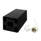 LED Spotlight Fixture, Square, Plastic, Black — image 3